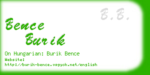 bence burik business card